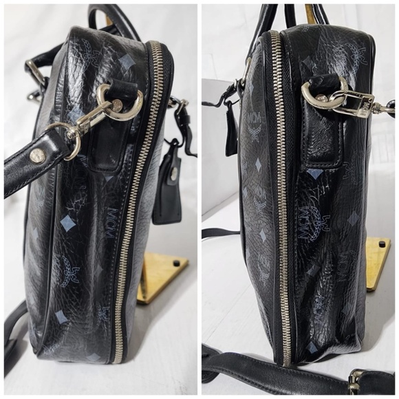 Authentic MCM Visetos Briefcase/Laptop Bag Black - Picture 10 of 15